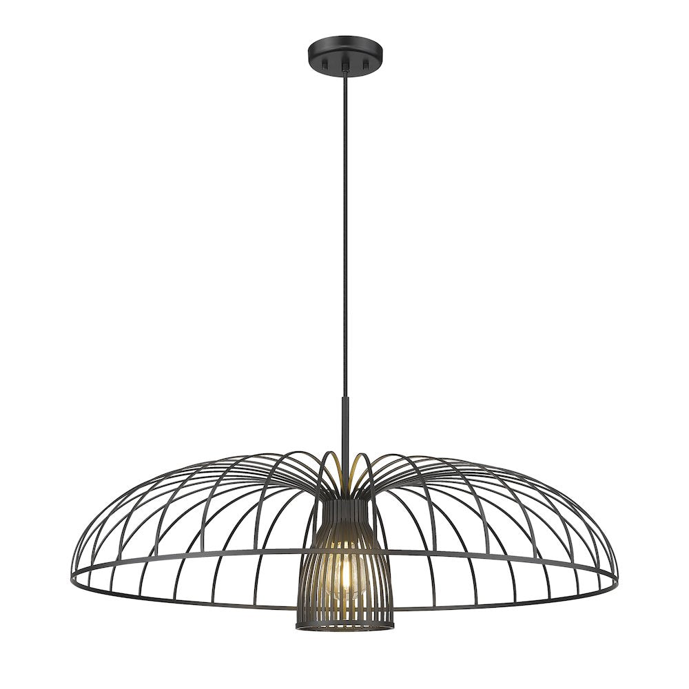 Valencia 1 Light Matte Black Pendant