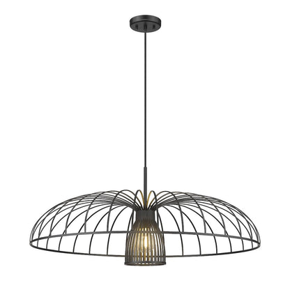 Valencia 1 Light Matte Black Pendant
