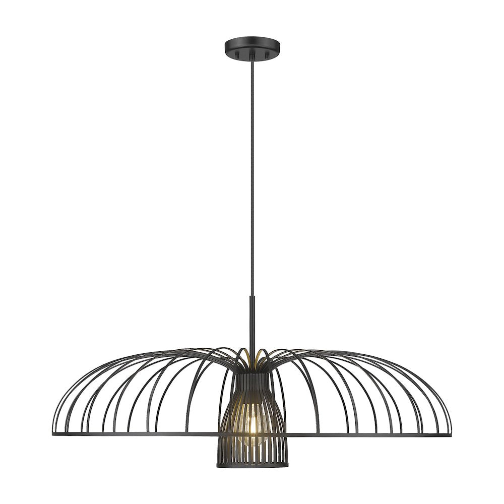 Valencia 1 Light Matte Black Pendant
