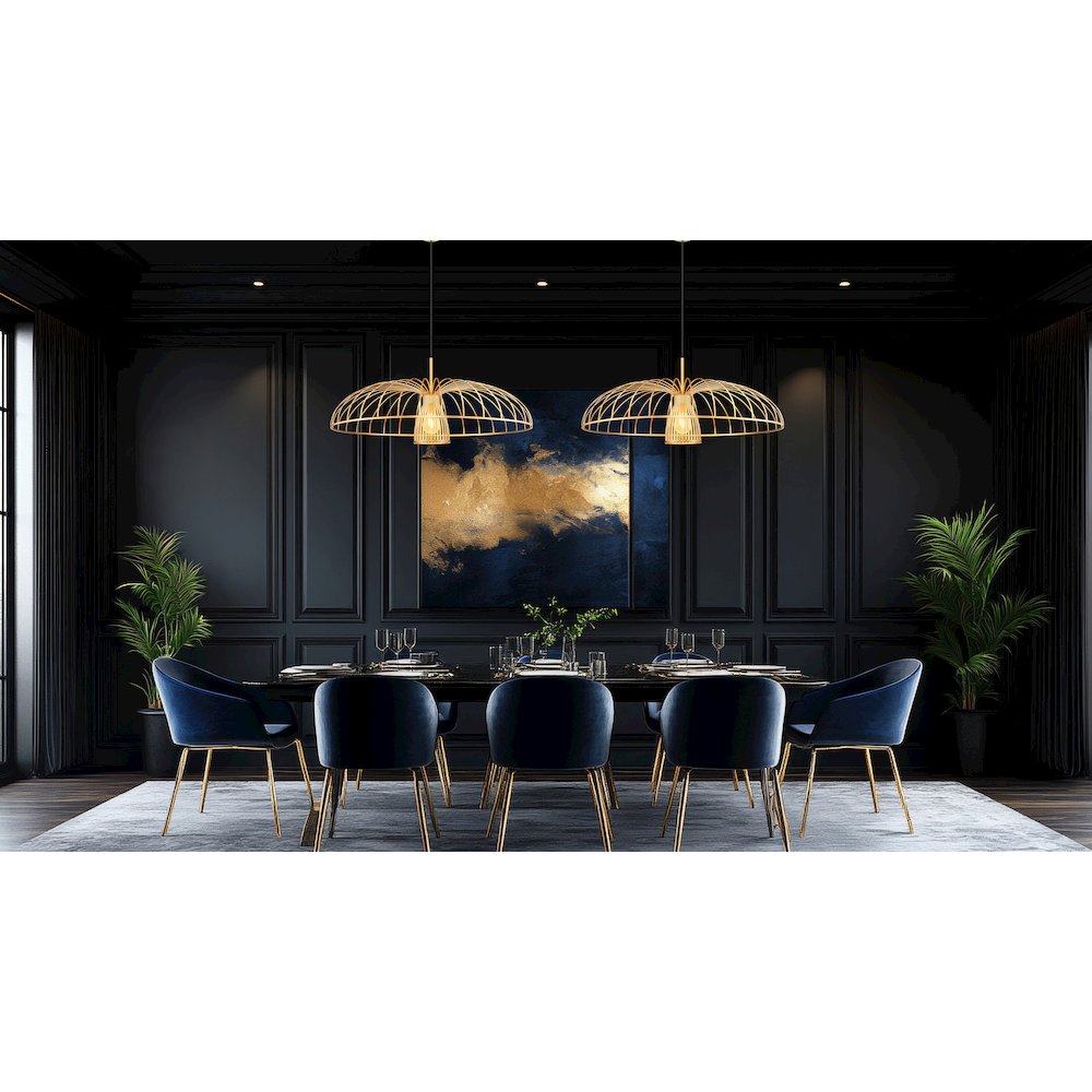 Valencia 1 Light Modern Gold Pendant