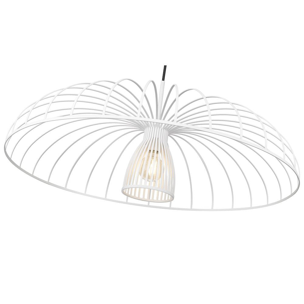 Valencia 1 Light Texture White Pendant