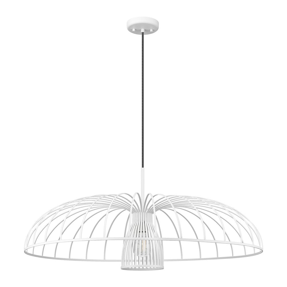 Valencia 1 Light Texture White Pendant