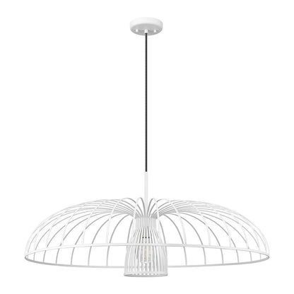 Valencia 1 Light Texture White Pendant