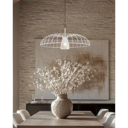 Valencia 1 Light Texture White Pendant