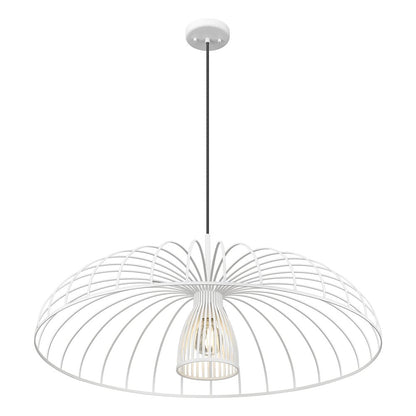 Valencia 1 Light Texture White Pendant