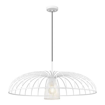 Valencia 1 Light Texture White Pendant