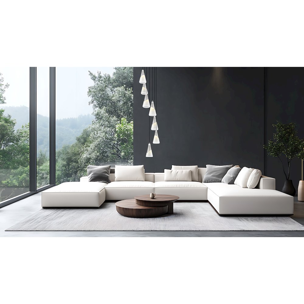 Z-Lite Aimie 7 Light Chandelier, Brushed Nickel