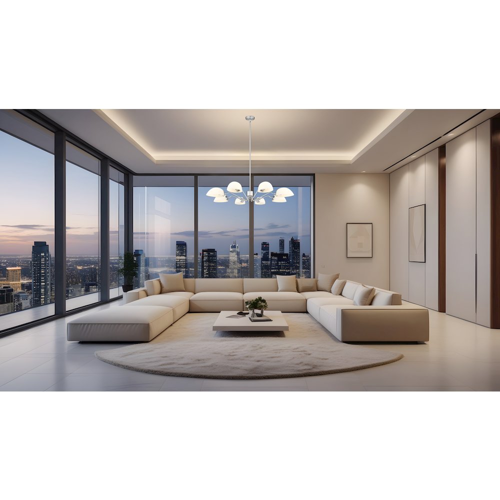 Z-Lite 8 Light Chandelier, Brushed Nickel