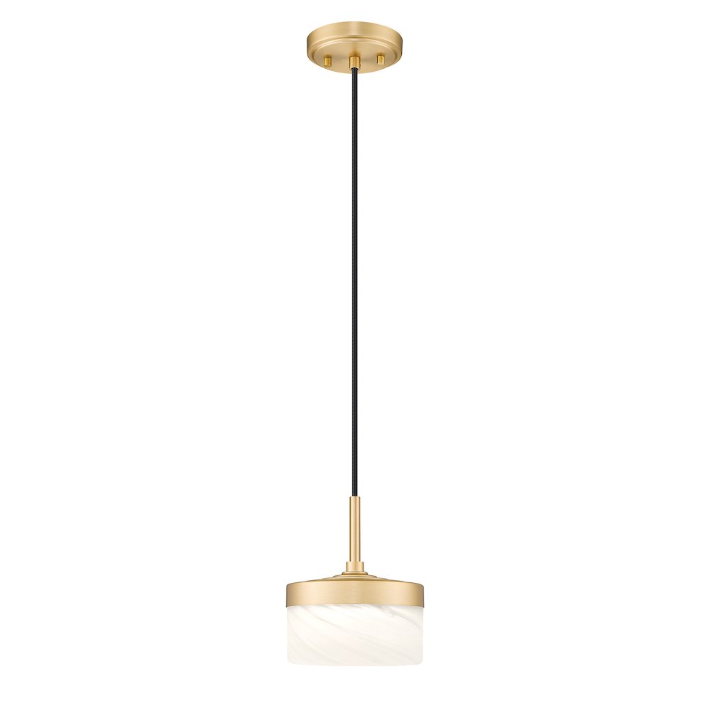 Z-Lite 1 Light Pendant, Modern Gold
