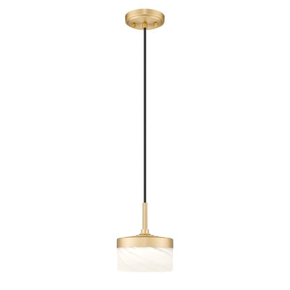 Z-Lite 1 Light Pendant, Modern Gold