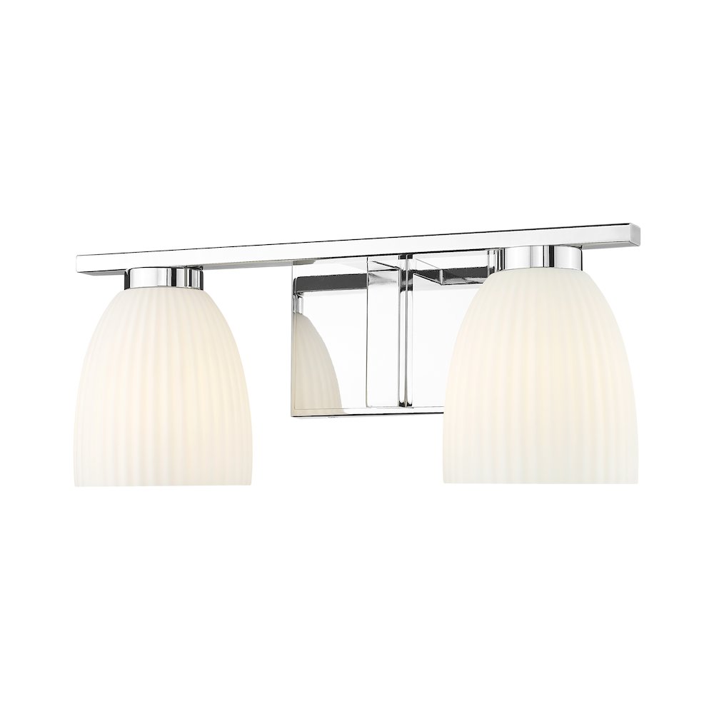 Z-Lite Naya 2 Light Vanity in Chrome color, Steel frame