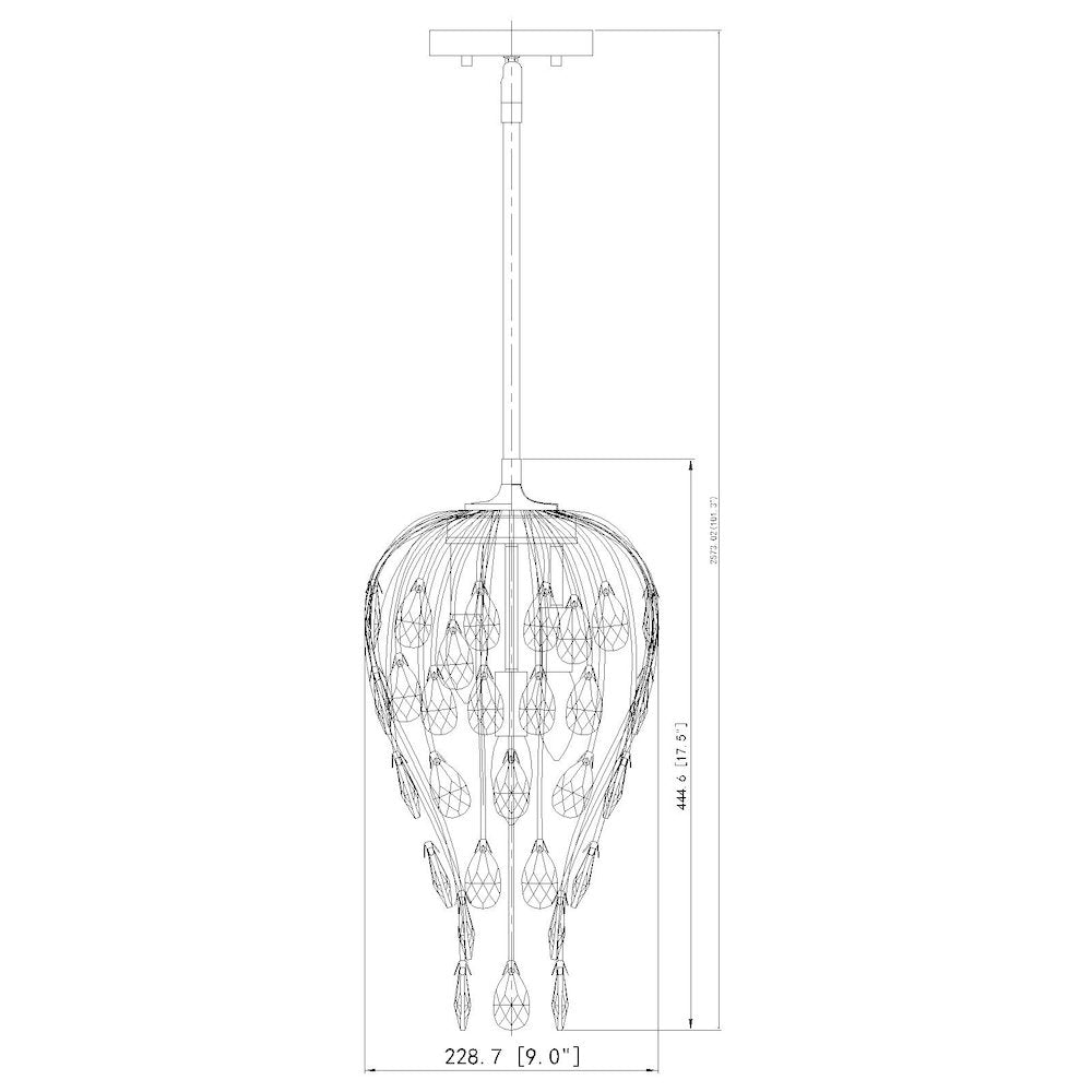 Z-Lite 3 Light Pendant, Matte Black