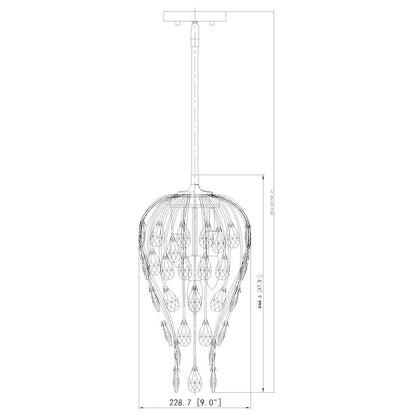 Z-Lite 3 Light Pendant, Matte Black