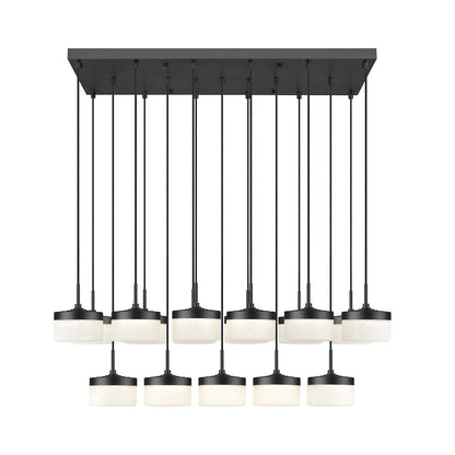 Z-Lite 17 Light Linear Chandelier, Matte Black