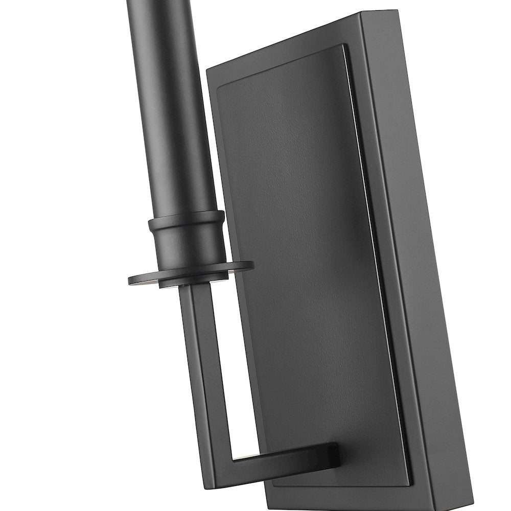 Z-Lite 2 Light Wall Sconce, Matte Black