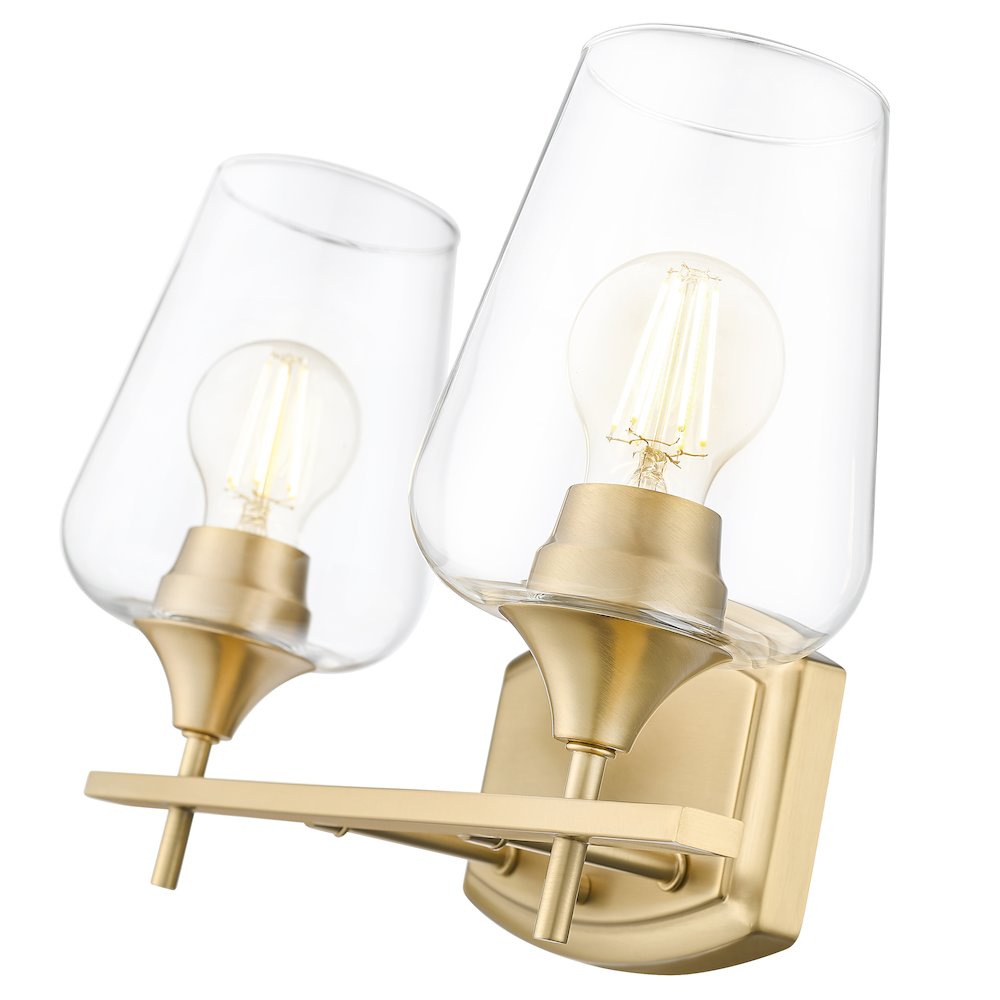 Z-Lite 2 Light Vanity, Burnished Brass