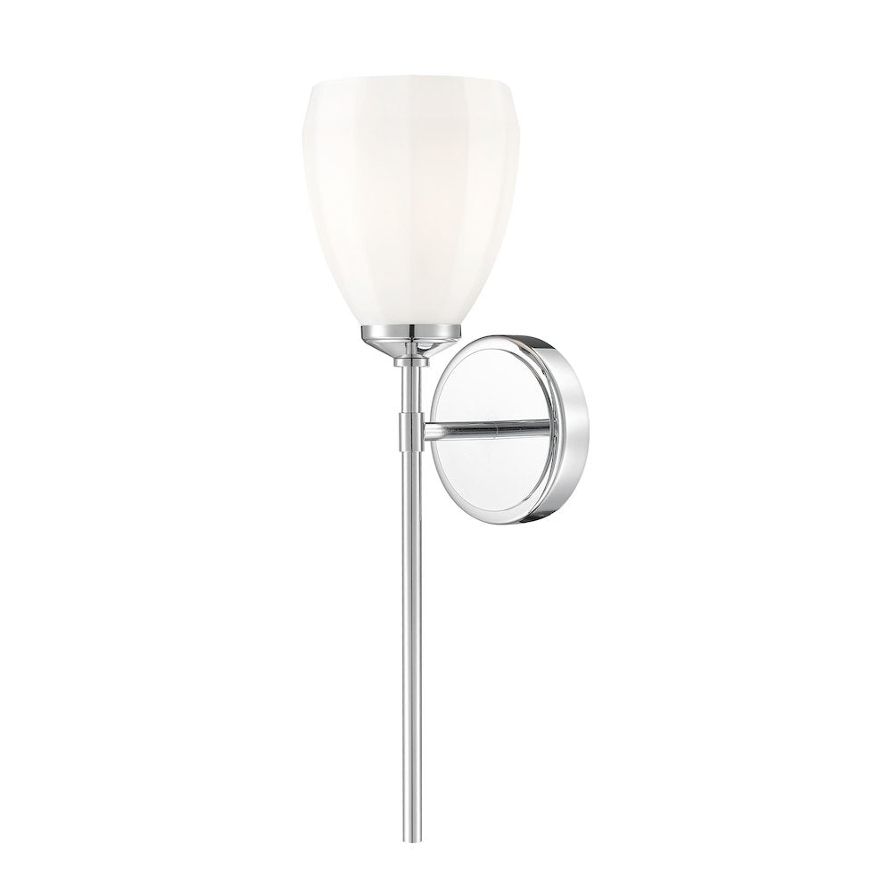 Z-Lite Oren 1 Light Wall Sconce in Chrome  color, Steel frame