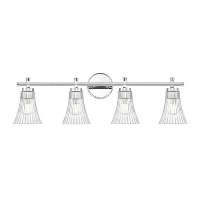Z-Lite Belle 4 Light Vanity in Chrome color, Steel frame