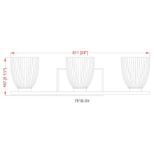 Z-Lite Naya 3 Light Vanity in Brushed Nickel color, Steel frame