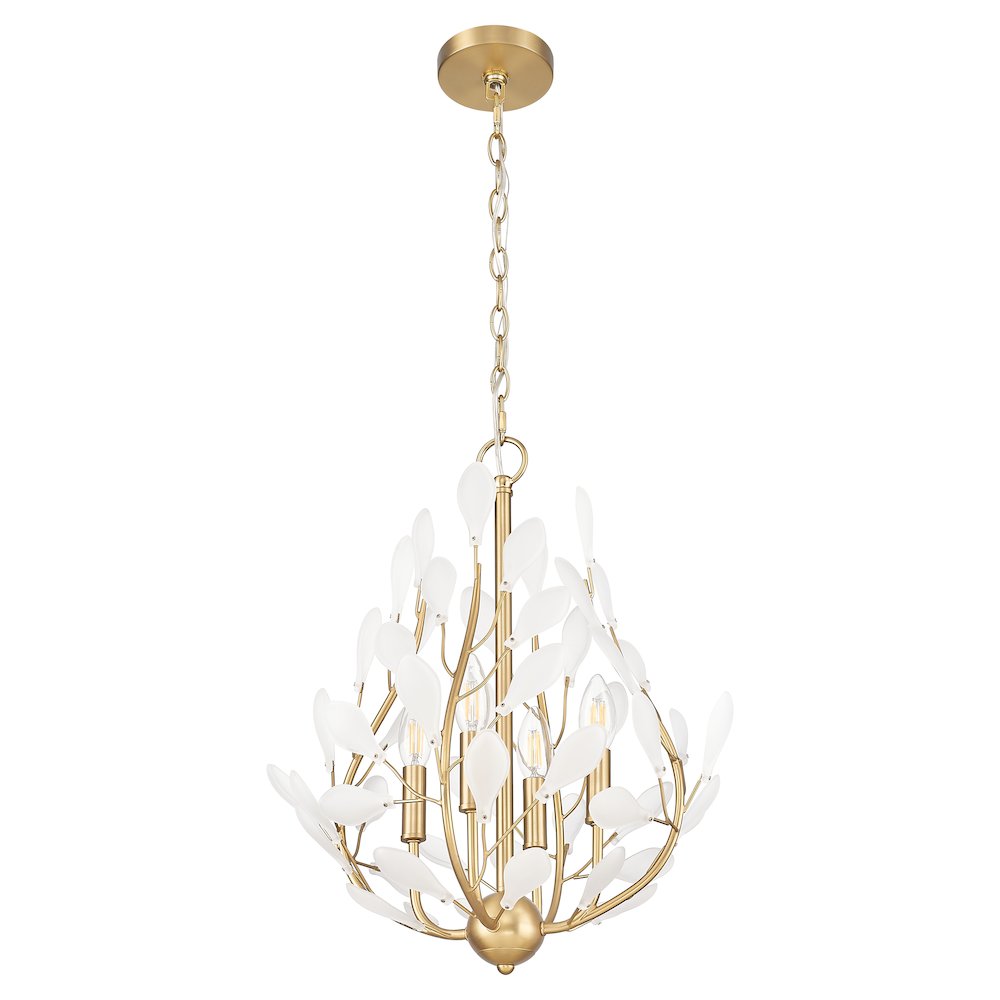 Z-Lite 4 Light Chandelier, Modern Gold