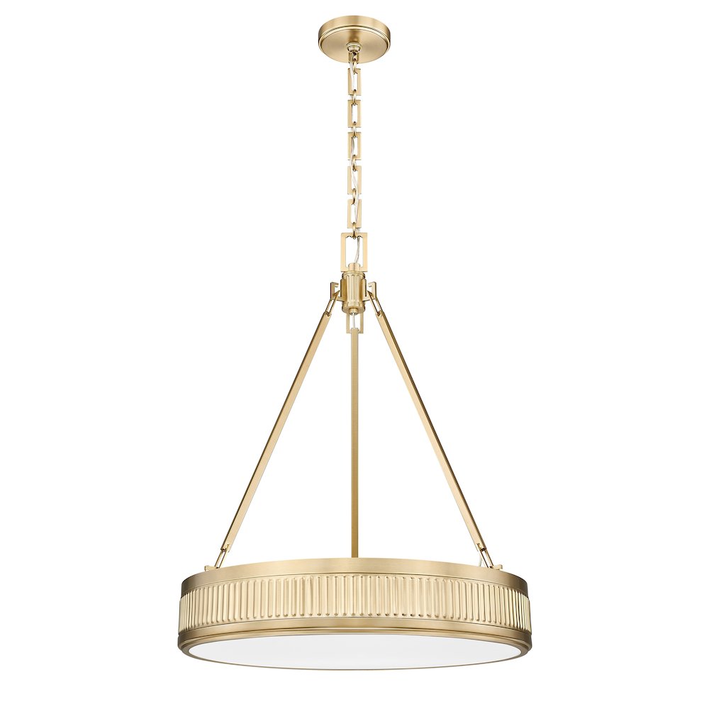 Z-Lite 3 Light Pendant, Modern Gold