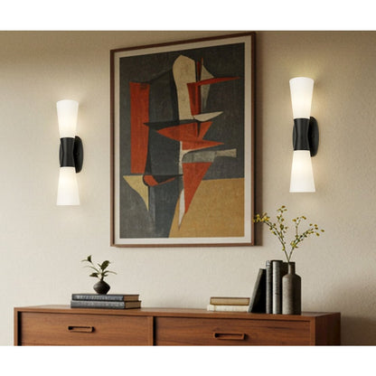 Z-Lite 2 Light Wall Sconce, Matte Black