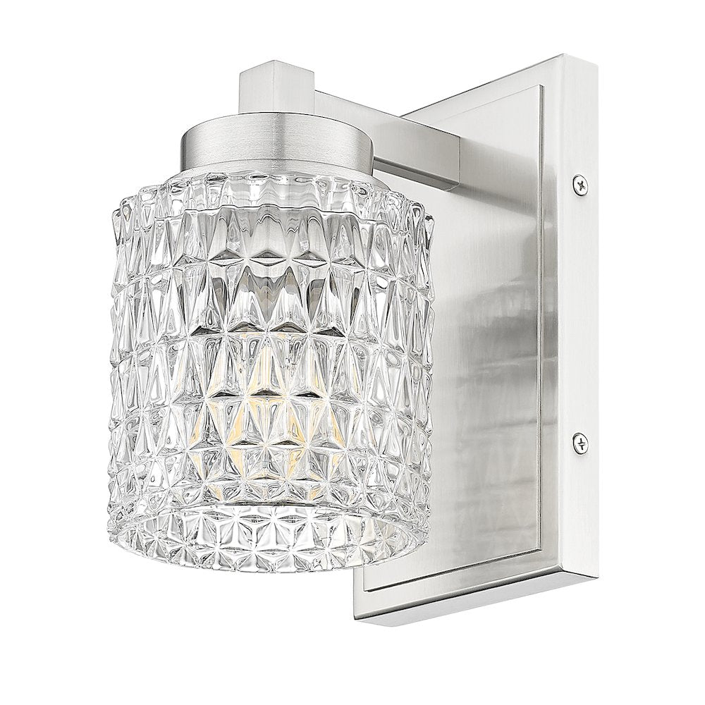 Z-Lite 1 Light Wall Sconce, Brushed Nickel