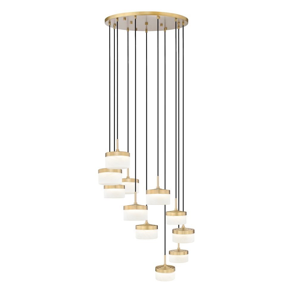 Z-Lite 11 Light Chandelier, Modern Gold