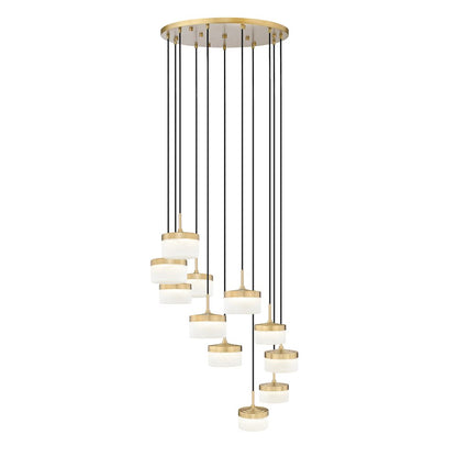 Z-Lite 11 Light Chandelier, Modern Gold
