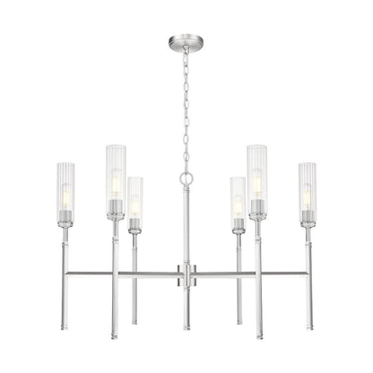 Z-Lite 6 Light Chandelier, Brushed Nickel