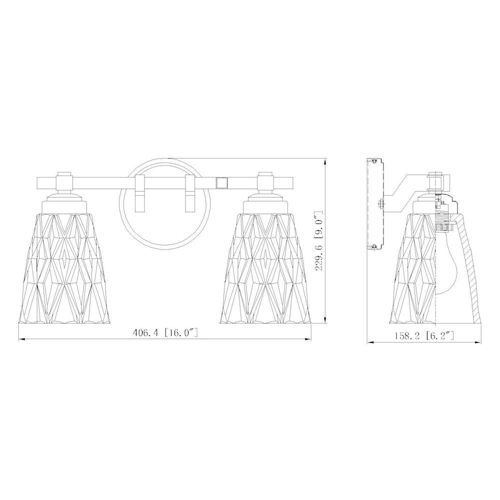 Z-Lite 2 Light Vanity, Chrome