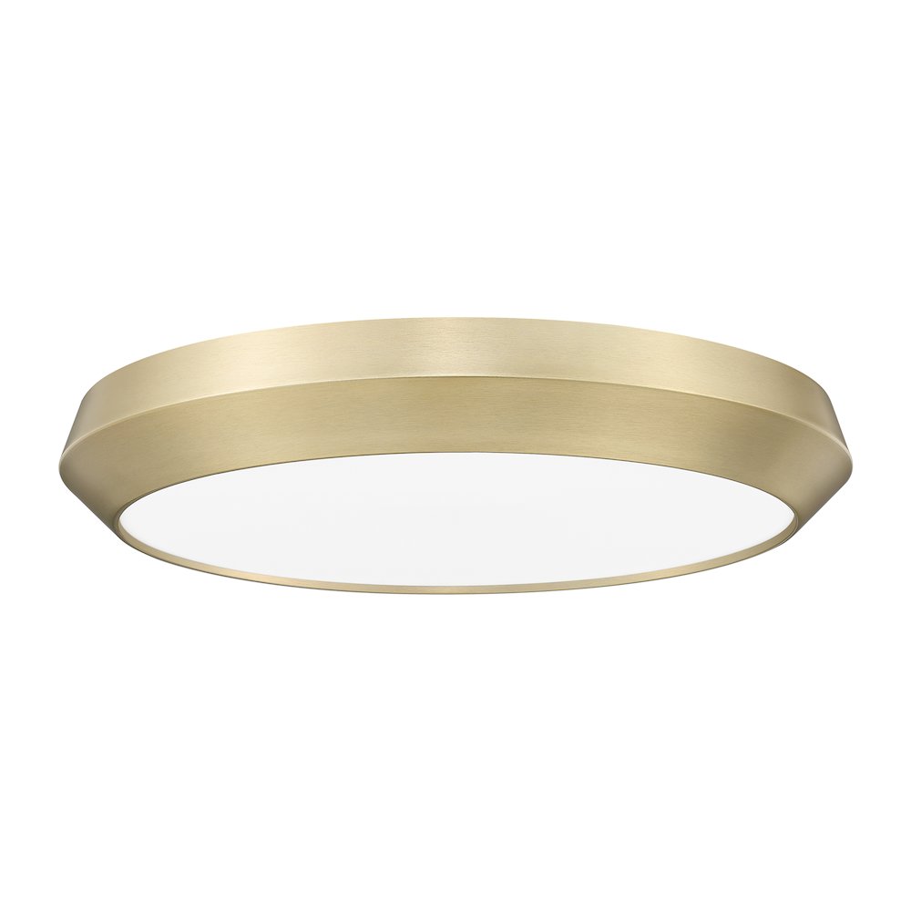 Z-Lite 1 Light Flush Mount, Modern Gold