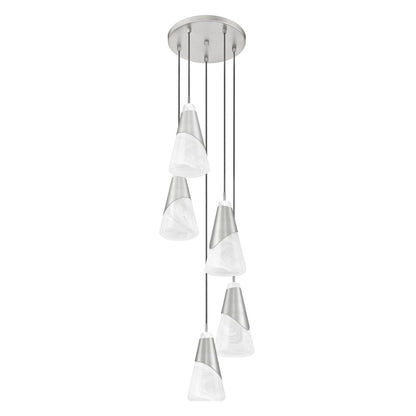 Z-Lite Aimie 5 Light Chandelier, Brushed Nickel