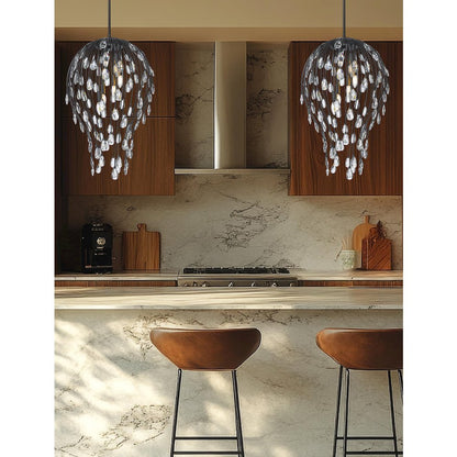 Z-Lite 6 Light Pendant, Matte Black