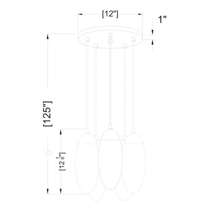 Z-Lite 5 Light Chandelier