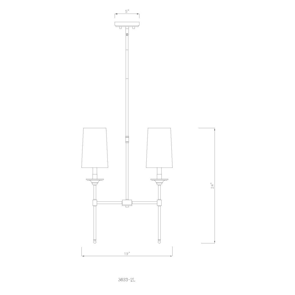 Z-Lite 2 Light Linear Chandelier