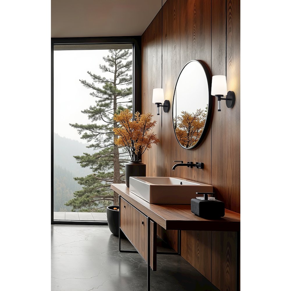 Z-Lite 1 Light Vanity, Matte Black