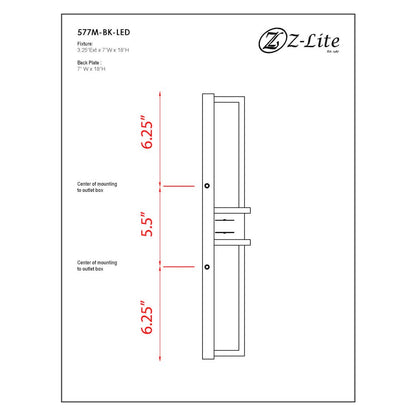Z-Lite 2 Light Outdoor Wall Light