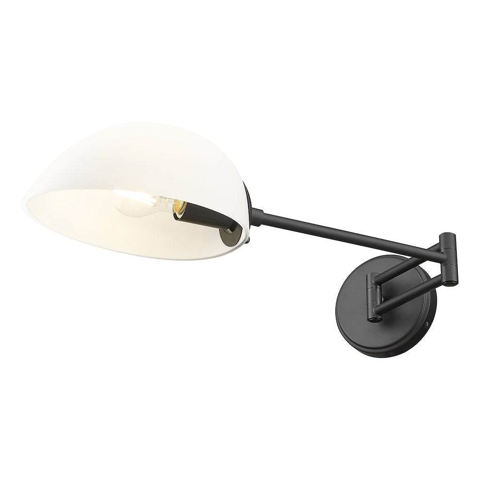 Z-Lite 1 Light Wall Sconce, Matte Black