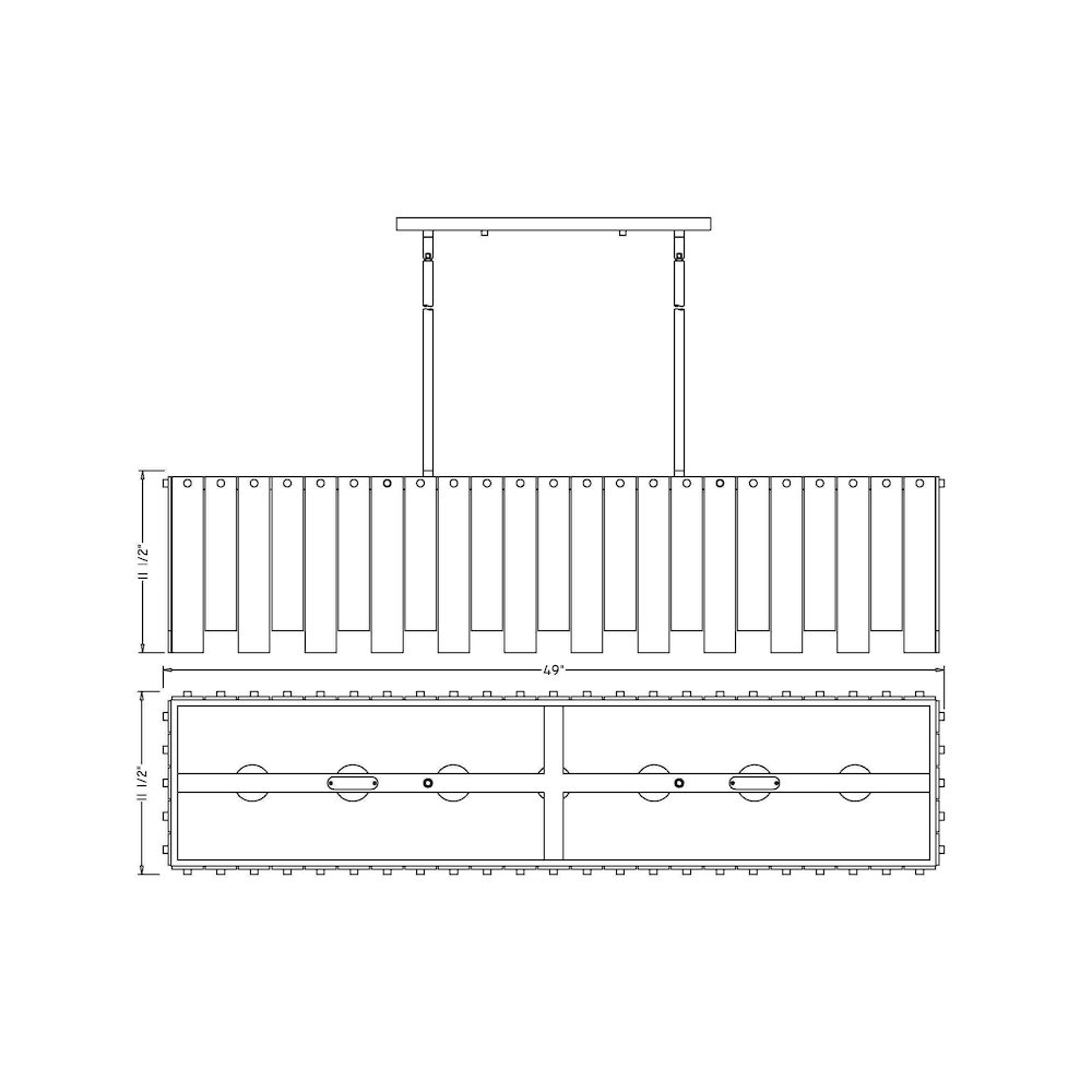 Z-Lite 7 Light Linear Chandelier