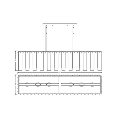 Z-Lite 7 Light Linear Chandelier