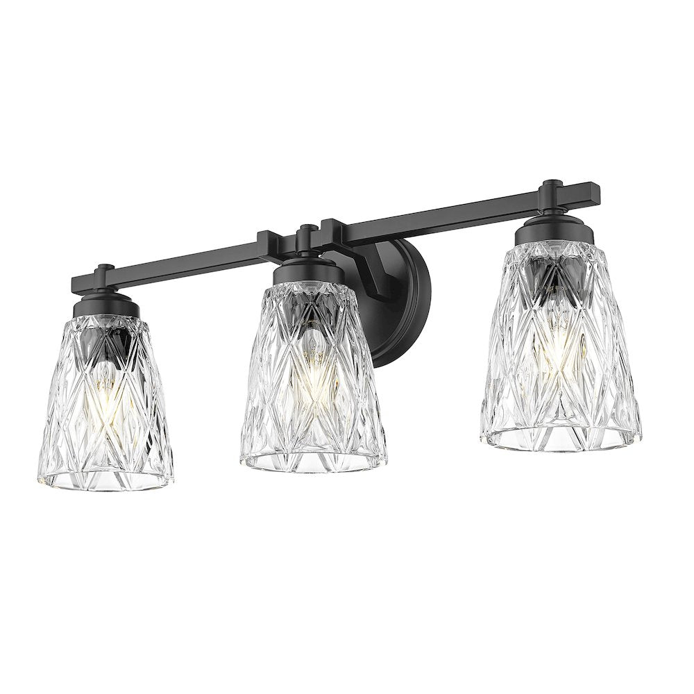 Z-Lite 3 Light Vanity, Matte Black