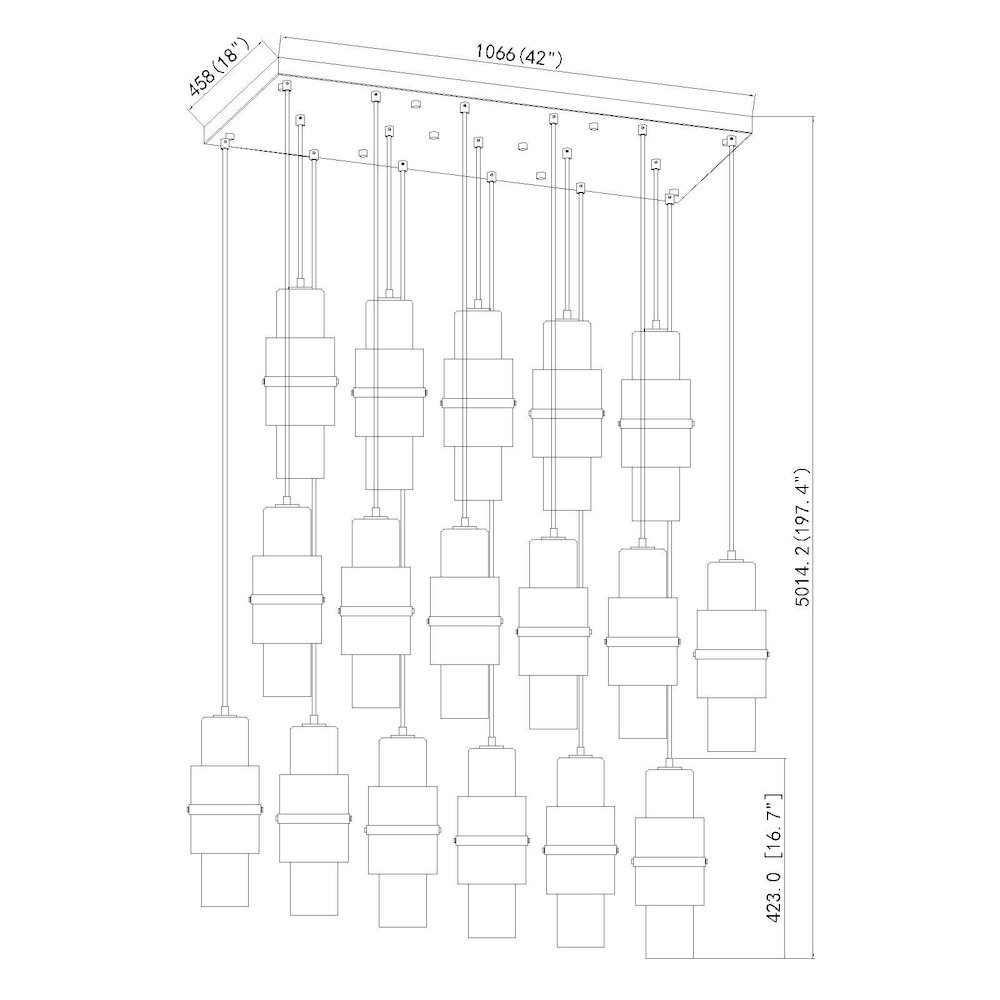 Z-Lite 17 Light Linear Chandelier