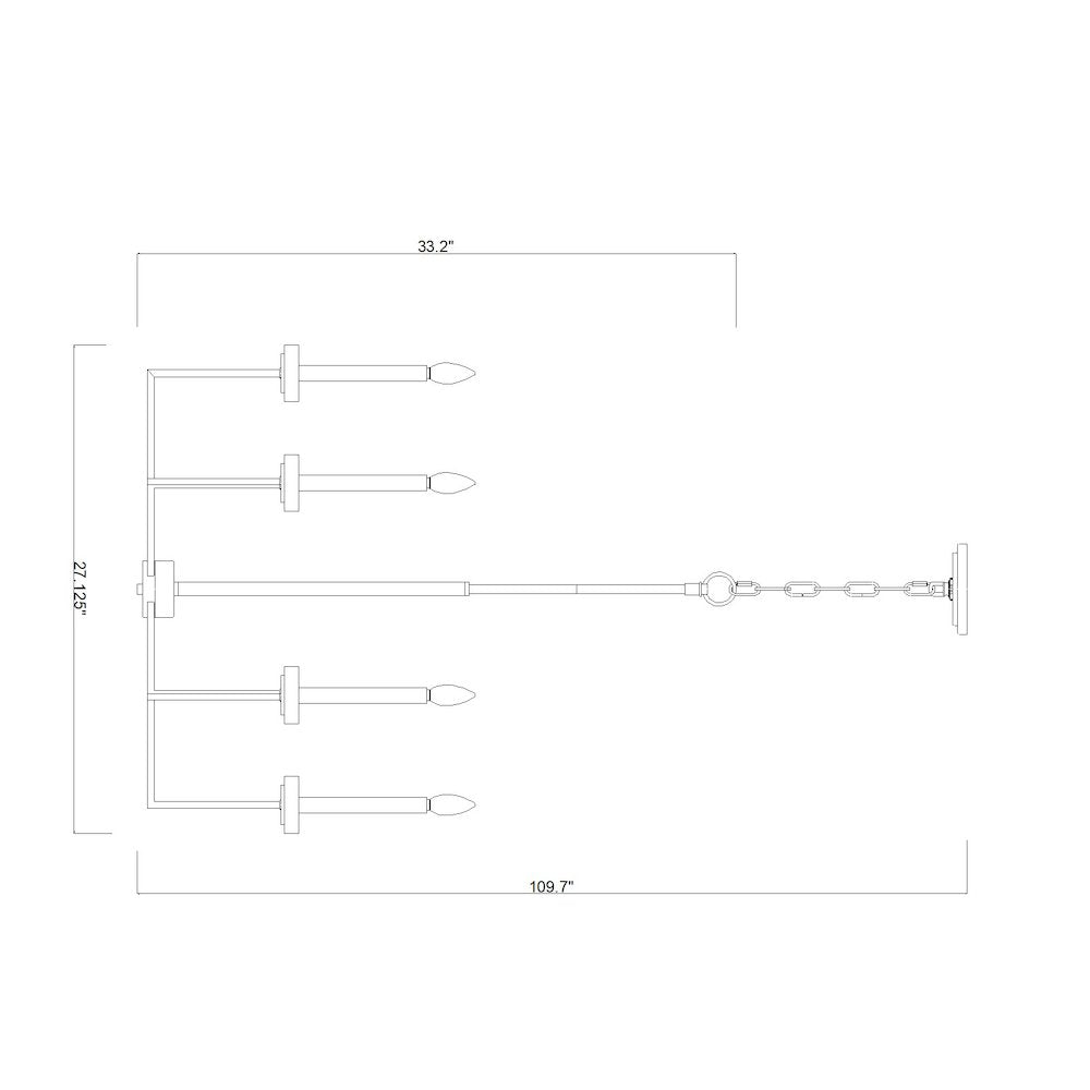 Z-Lite 6 Light Chandelier, Mordern Gold