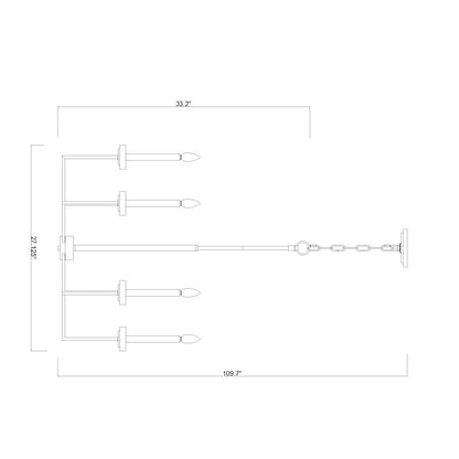 Z-Lite 6 Light Chandelier, Mordern Gold