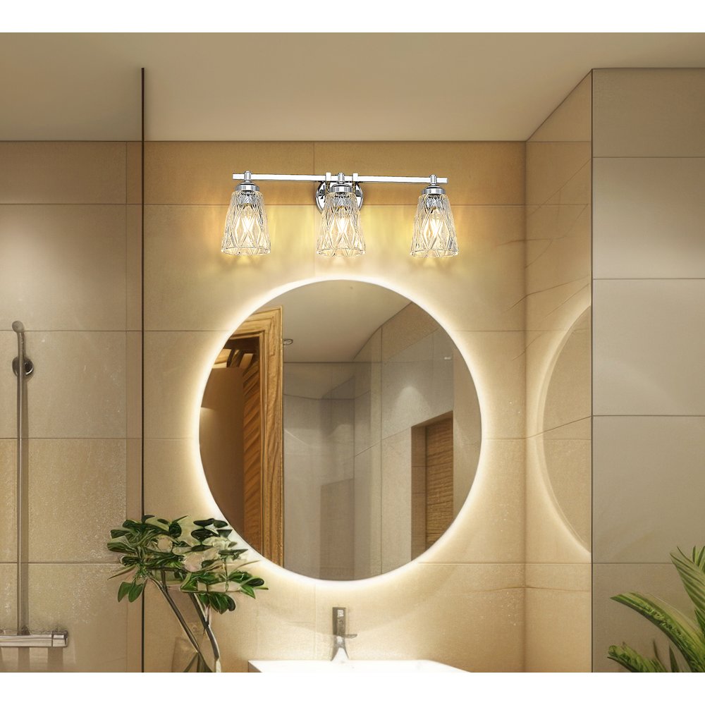 Z-Lite 3 Light Vanity, Chrome