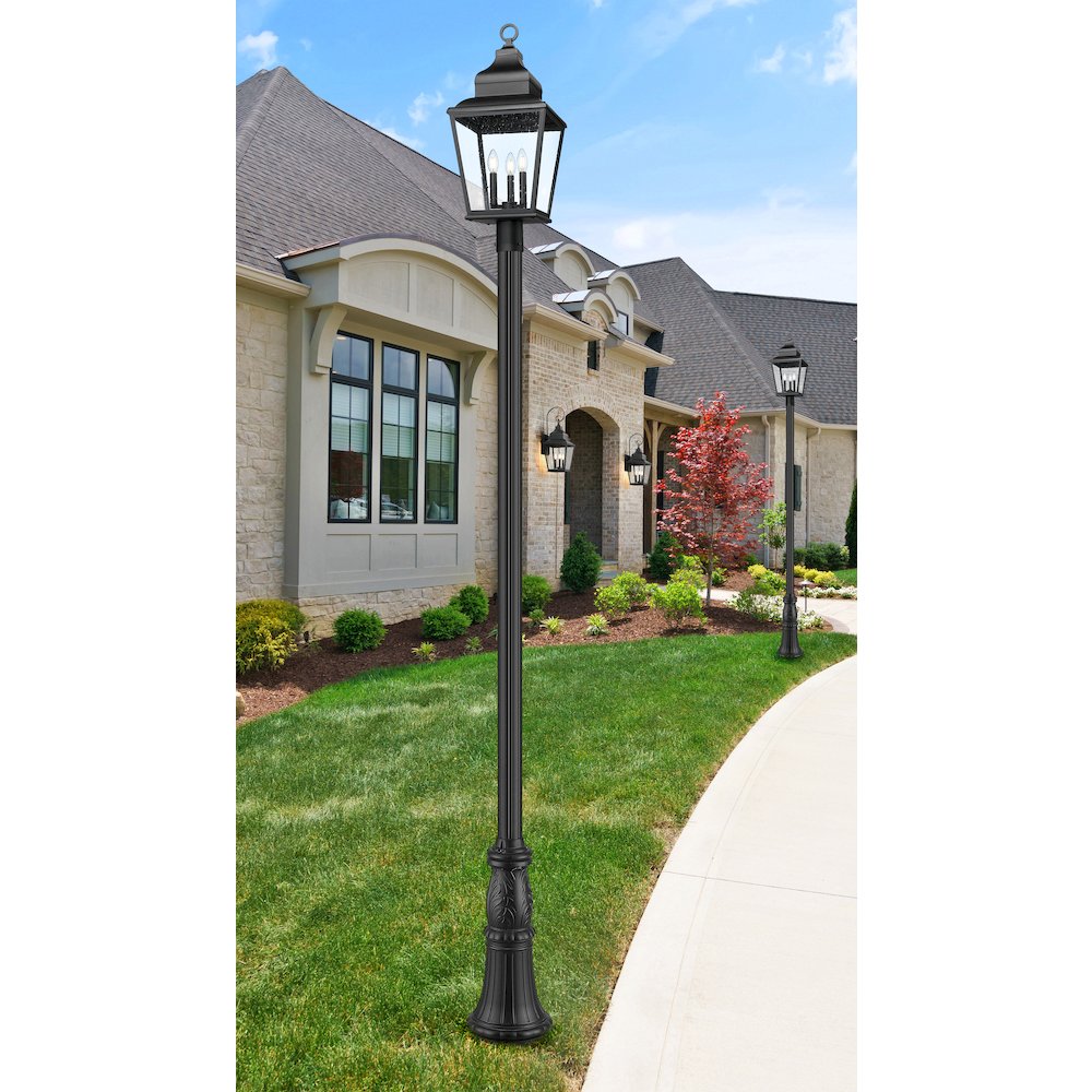 Z-Lite 3 Light Outdoor Post Mounted Fixture, Sand Black