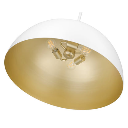 Z-Lite 3 Light Pendant, Matte White