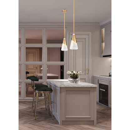 Z-Lite Aimie 1 Light Pendant, Modern Gold
