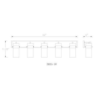 Z-Lite 5 Light Vanity